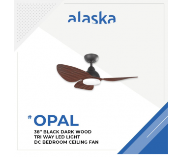 Alaska OPAL Dc Ceiling Fan 38"  With LED Light For Home And Living Room