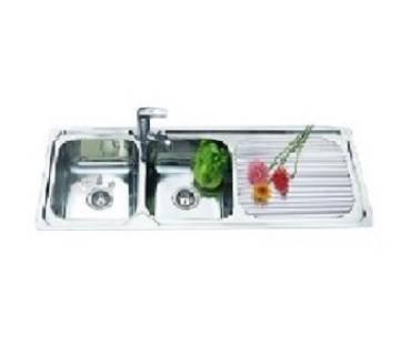 Monic i-1200 Stainless Steel Inset Mount Double Bowl with Drainer Kitchen Sink
